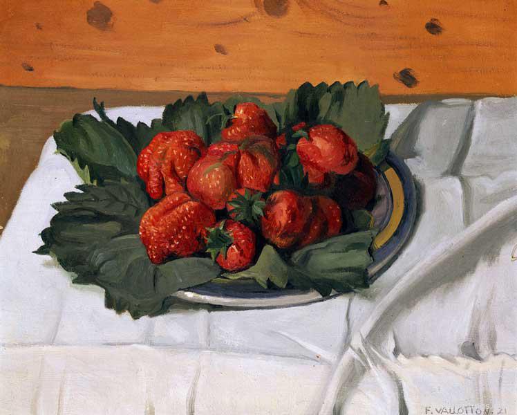 Still Life with Strawberries - Felix Vallotton - 1921