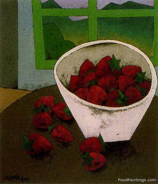 Strawberries in Earthen Bowl - Manuel Sierra Alvarez - 1995