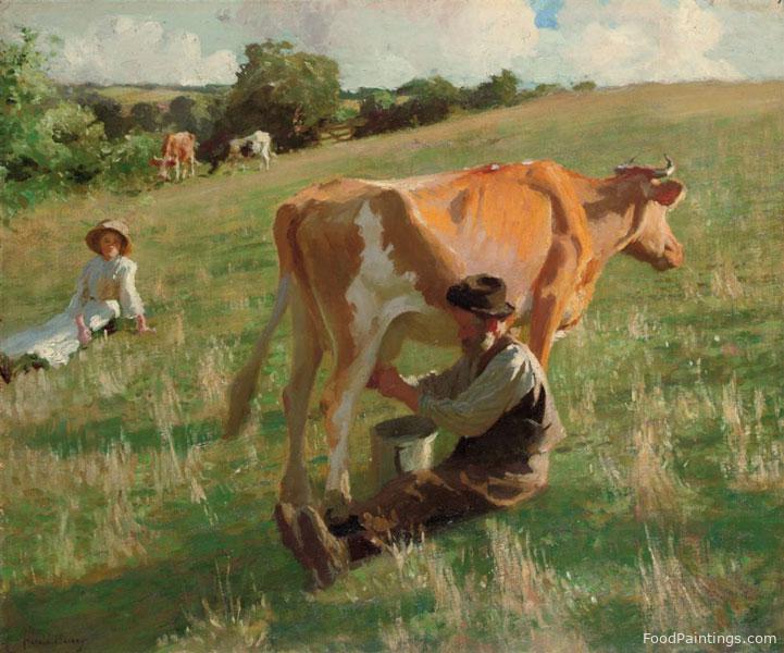 Summer Milking - Harold Harvey - 1916