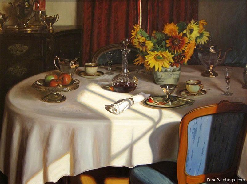 Tea, Sherry and Sunflowers - Evan Wilson - c. 1991