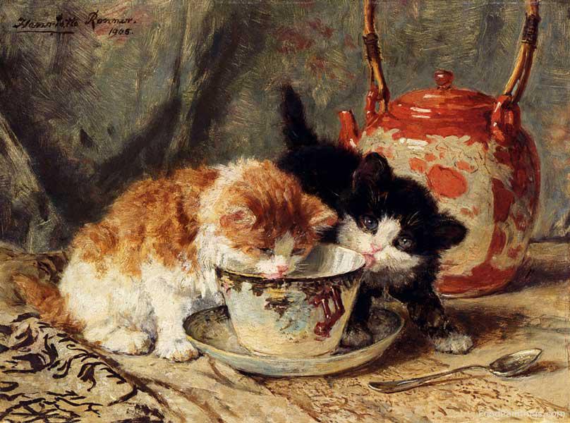 Tea Time - Henriette Ronner Knip - 1905
