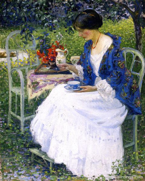 Tea in the Garden - Richard Edward Miller - c. 1915
