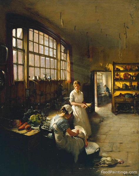 The 'Beverley Arms' Kitchen - Frederick William Elwell - 1919