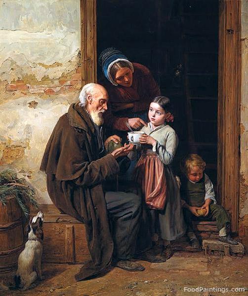 The Charitable Gift - Ferdinand Georg Waldmuller - 1850
