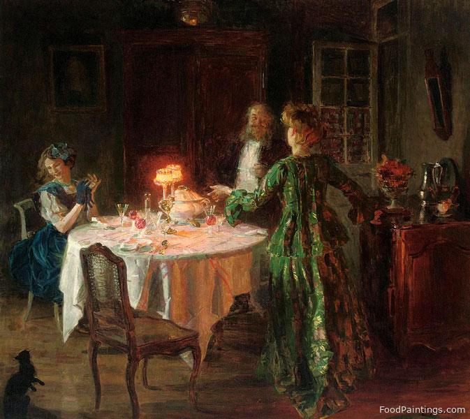 The Dinner Party - Jules Alexandre Grun - 1911