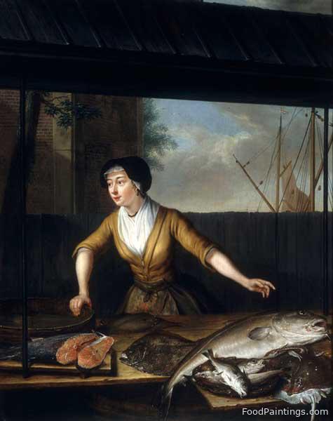 The Fish Seller - Tibout Regters - 1754
