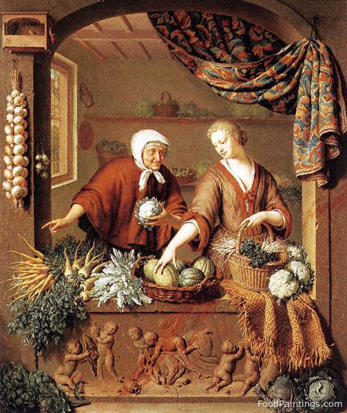 The Greengrocer - Willem van Mieris - 1731