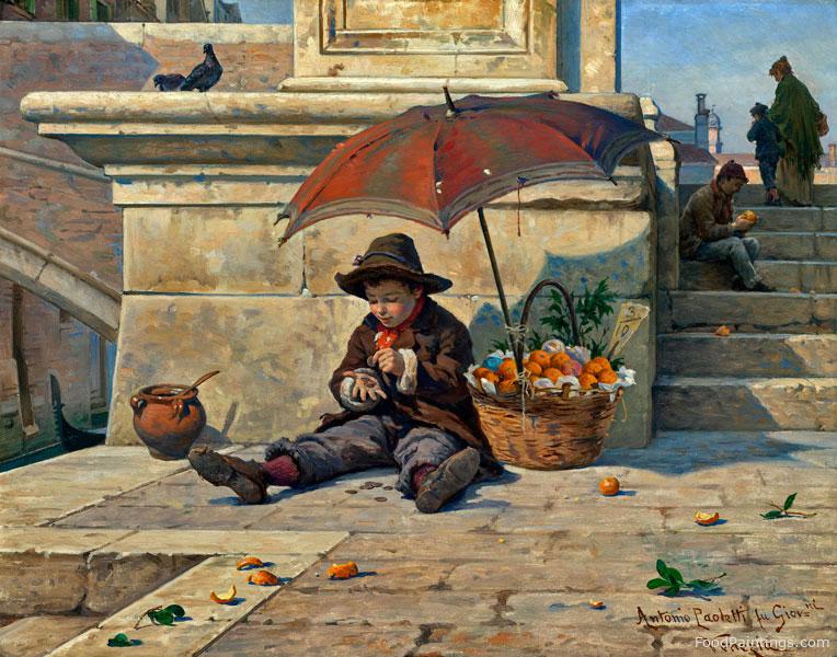 The Little Orange Seller - Antonio Ermolao Paoletti