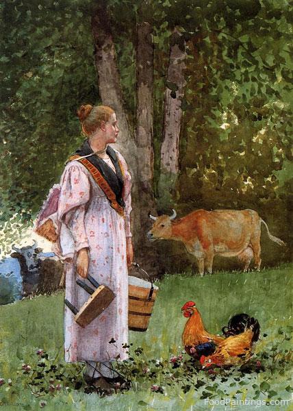 The Milk Maid - Winslow Homer - 1878