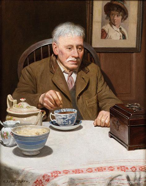 The Old Tea-Caddy - Charles Spencelayh
