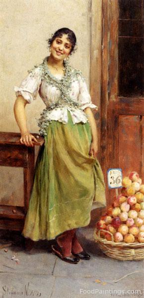 The Peach Seller - Stefano Novo - 1895