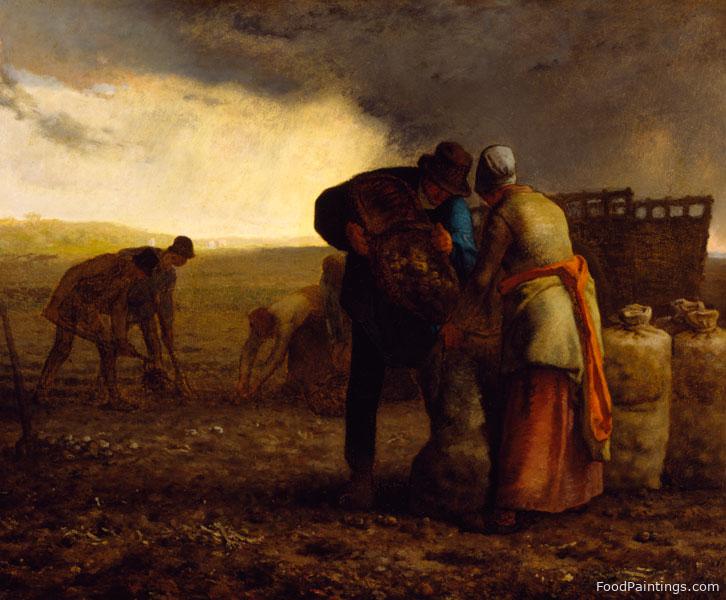 The Potato Harvest - Jean Francois Millet - 1855