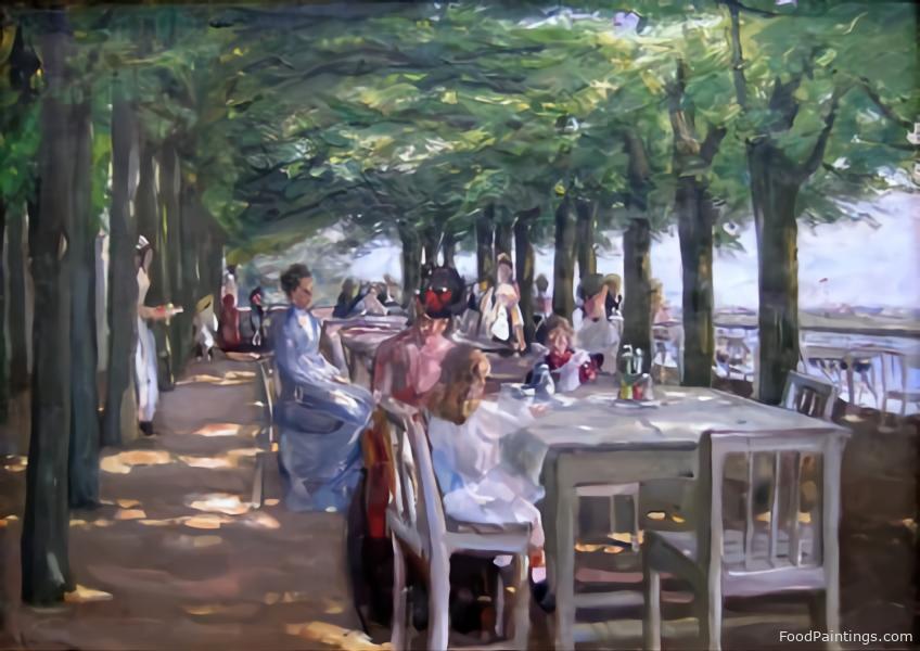 The Terrace at the Restaurant Jacob in Nienstedten on the Elbe - Max Liebermann - 1902