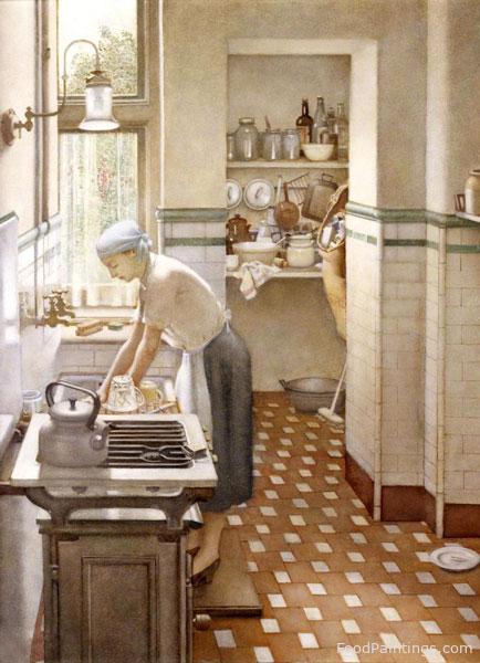 The Tiled Kitchen - Harry Bush - 1954