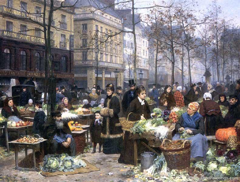 The Vegetable Market - Victor Gabriel Gilbert - 1878