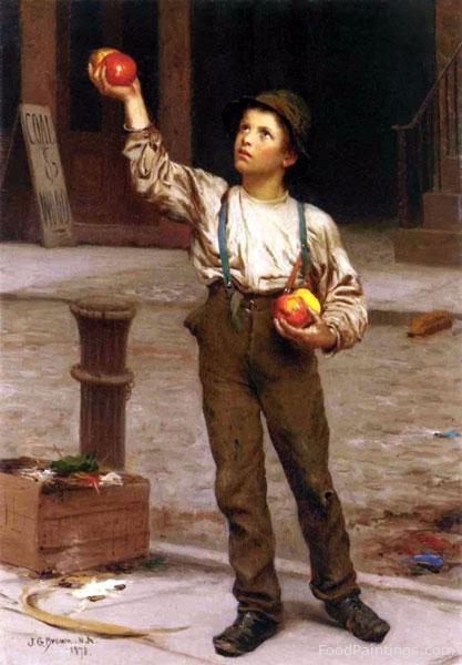 The Young Apple Salesman - John George Brown - 1878