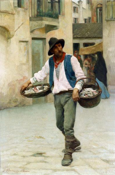 Venetian Fish Seller - Giuseppe Barison
