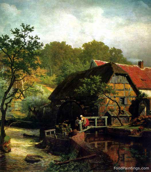 Westphalian Watermill - Andreas Achenbach - 1863