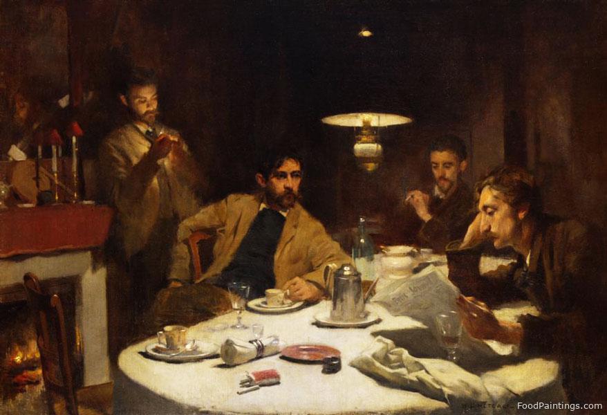 The Ten Cent Breakfast - Willard Metcalf - 1887