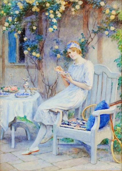 Woman on Terrace - William Henry Margetson