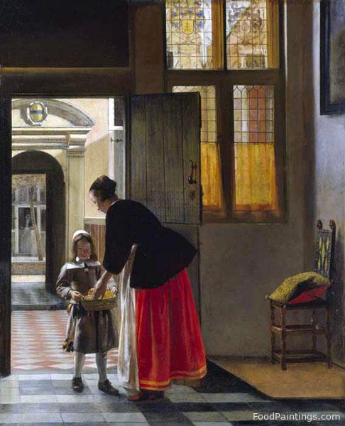 A Boy Bringing Bread - Pieter de Hooch - c. 1663