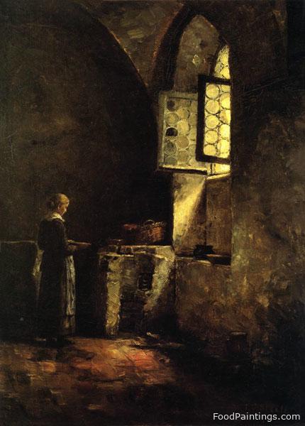 A Corner in the Old Kitchen of the Mittenheim Cloister - Theodore Clement Steele - 1883