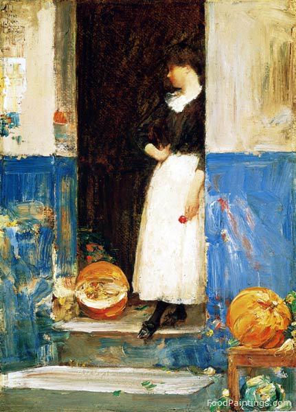 A Fruit Store - Childe Hassam - 1889