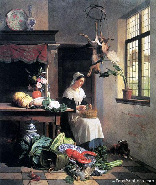 A Maid in the Kitchen - David Emile Joseph de Noter
