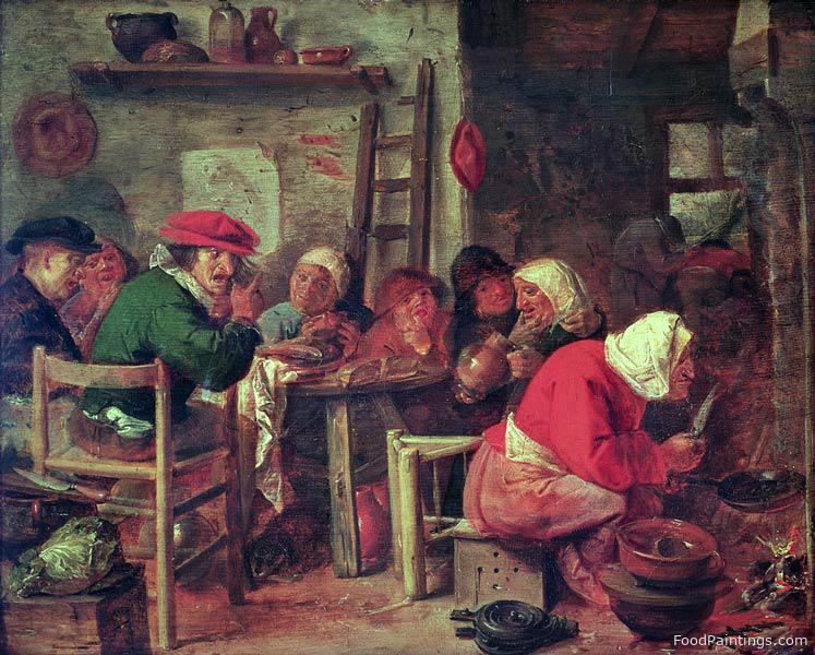 A Peasant Meal - Adriaen Brouwer