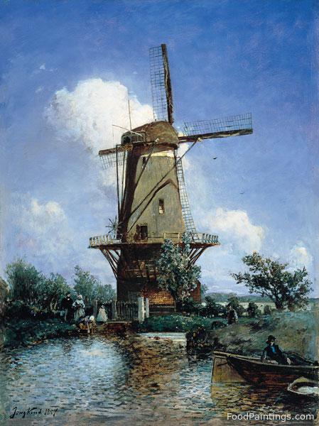 A Windmill near Delft - Johann Barthold Jongkind - 1857