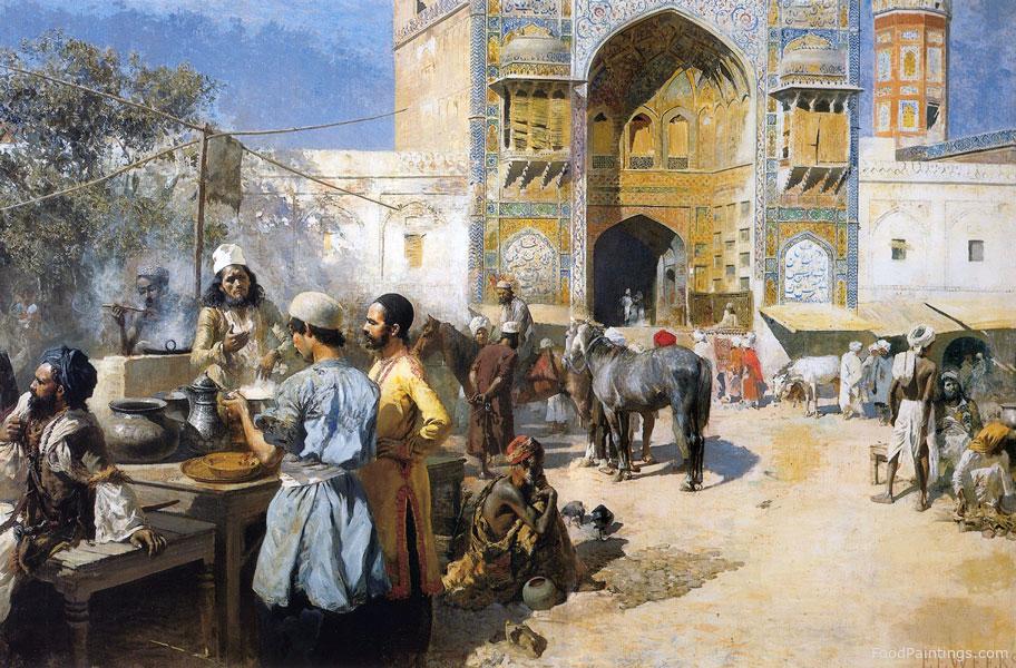 An Open Air Restaurant, Lahore - Edwin Lord Weeks - 1889