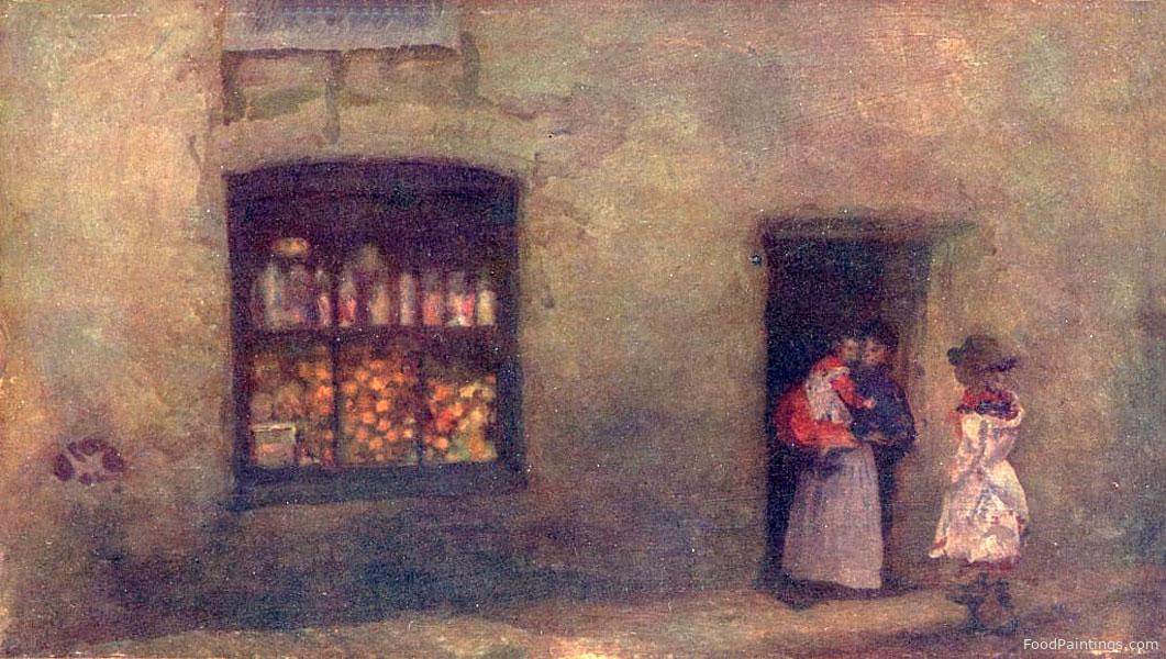 An Orange Note: Sweet Shop - James Abbott McNeill Whistler - 1884