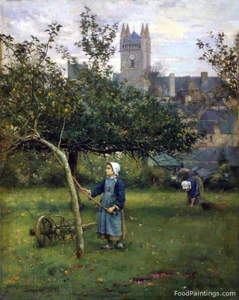 Apple Gathering, Quimperle - Walter Frederick Osborne - 1883