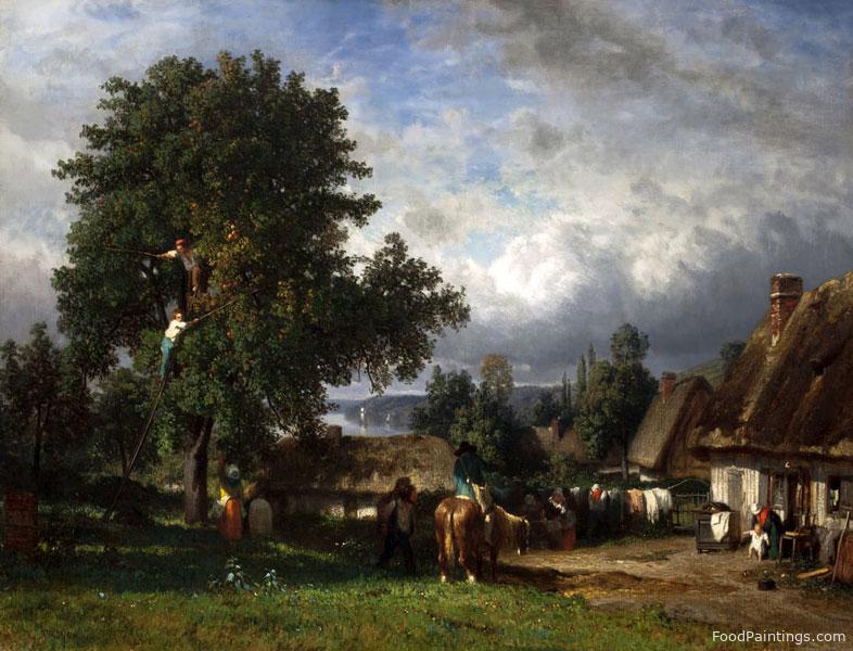 Apple Harvest in Normandy - Constant Emile Troyon - 1835