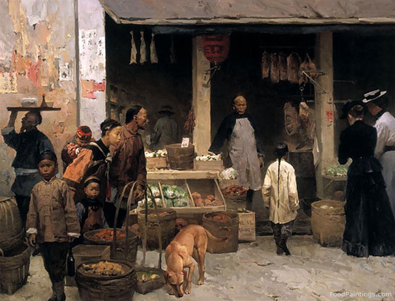 Chinatown Market, San Francisco, 1878 - Mian Situ