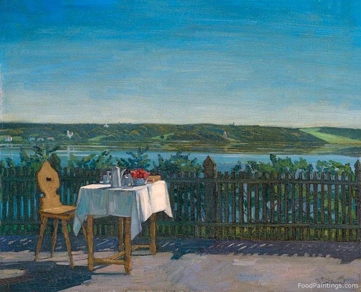 Coffee Table on Lake Starnberg - Wilhelm Truebner - 1909