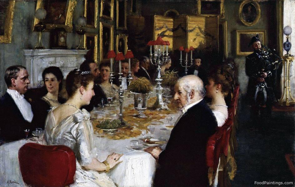 Dinner at Haddo House - Alfred Edward Emslie - 1884