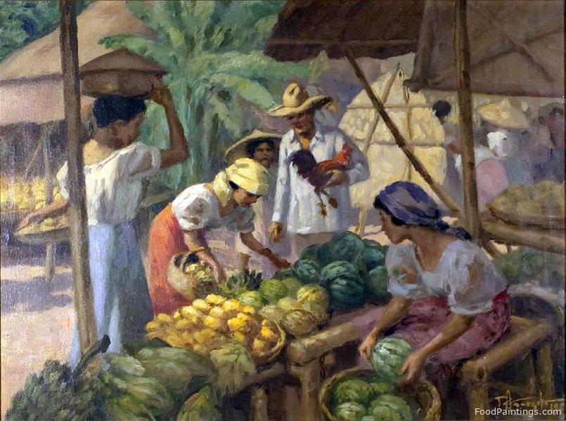 Fruit Vendor - Fernando Amorsolo - 1961