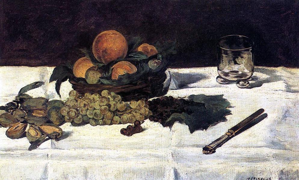 Fruit on a Table - Edouard Manet - 1864