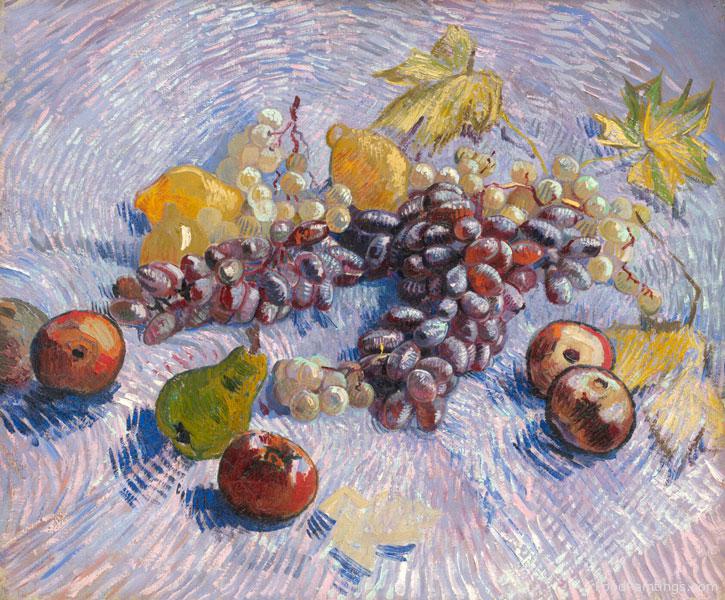 Grapes, Lemons, Pears, and Apples - Vincent van Gogh - 1887
