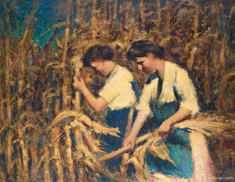 Harvesting Wheat - Jozsef Koszta