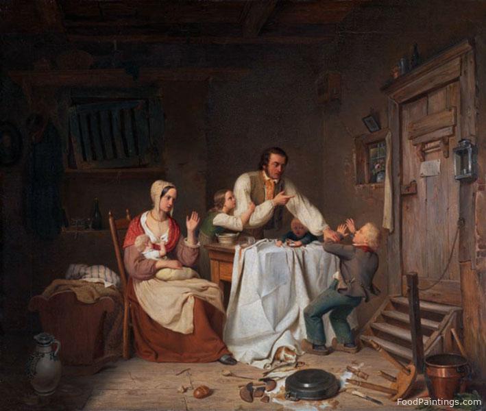 Interrupted Meal - Heinrich Franz Gaudenz von Rustige - 1838