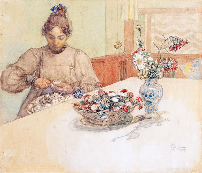 Karin Peeling Apples - Carl Larsson - 1904