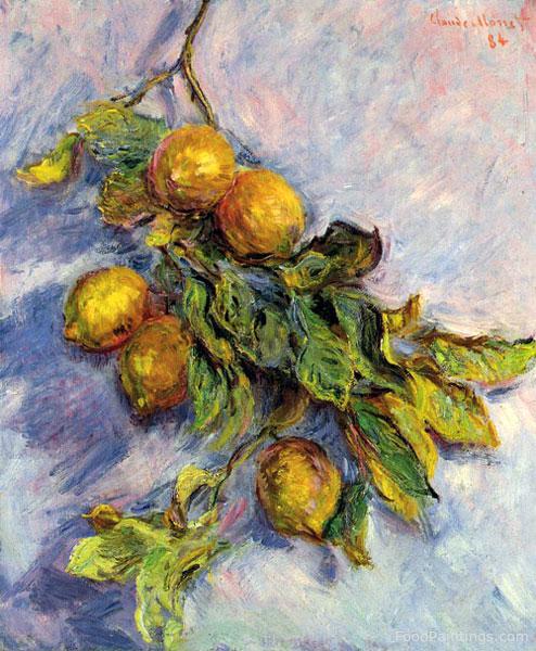 Lemons on a Branch - Claude Monet - 1884