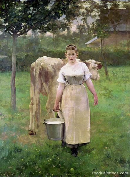 Manda Lametrie, The Farm Maid - Alfred Roll - 1887