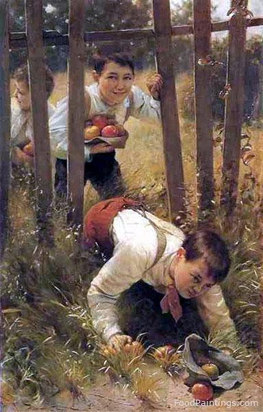 Stealing Apples - Karl Witkowski - 1890