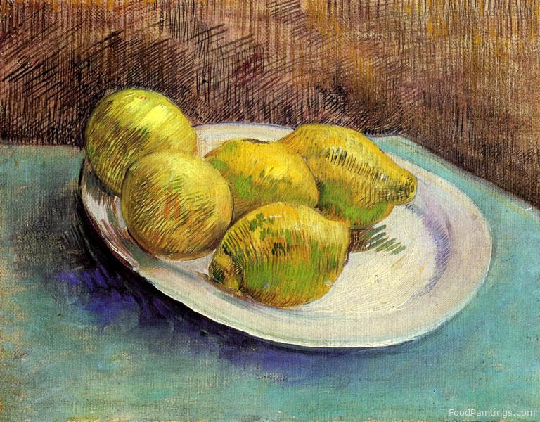 Still Life with Lemons on a Plate - Vincent van Gogh - 1887