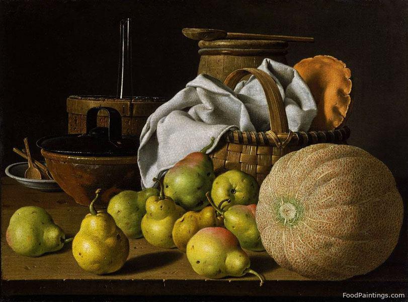 Still Life with Melon and Pears - Luis Melendez - c. 1772