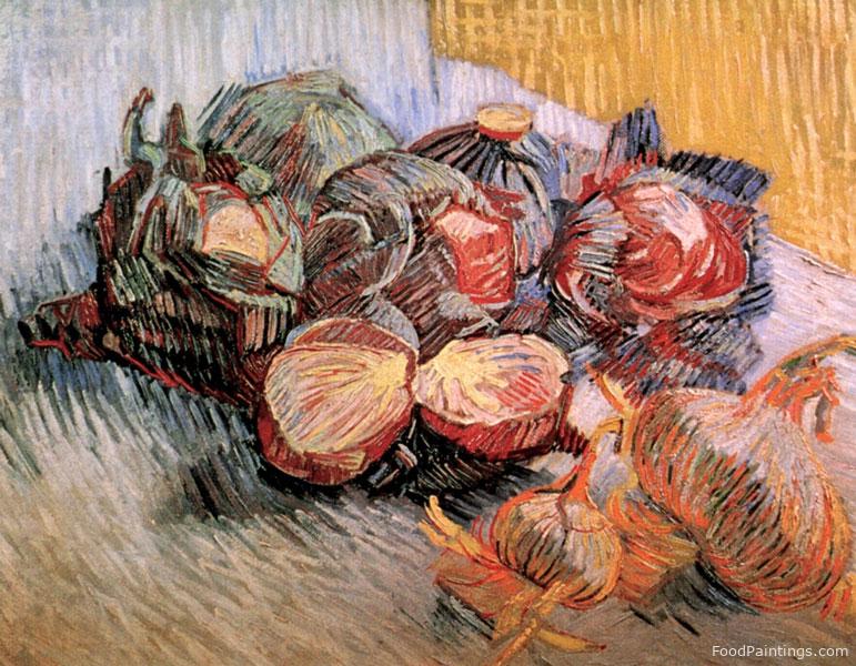 Still Life with Red Cabbages and Onions - Vincent van Gogh - 1887