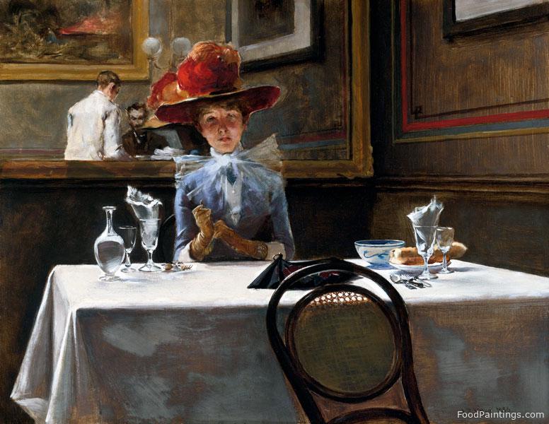 The Corner Table - Irving Ramsey Wiles - 1886